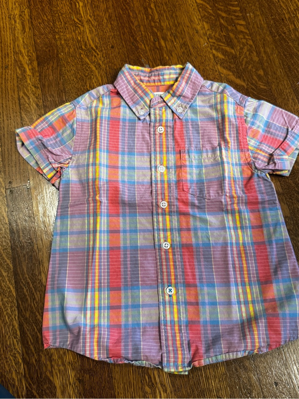 Crewcuts Multicolor Plaid Short-Sleeve Button-Down Shirt